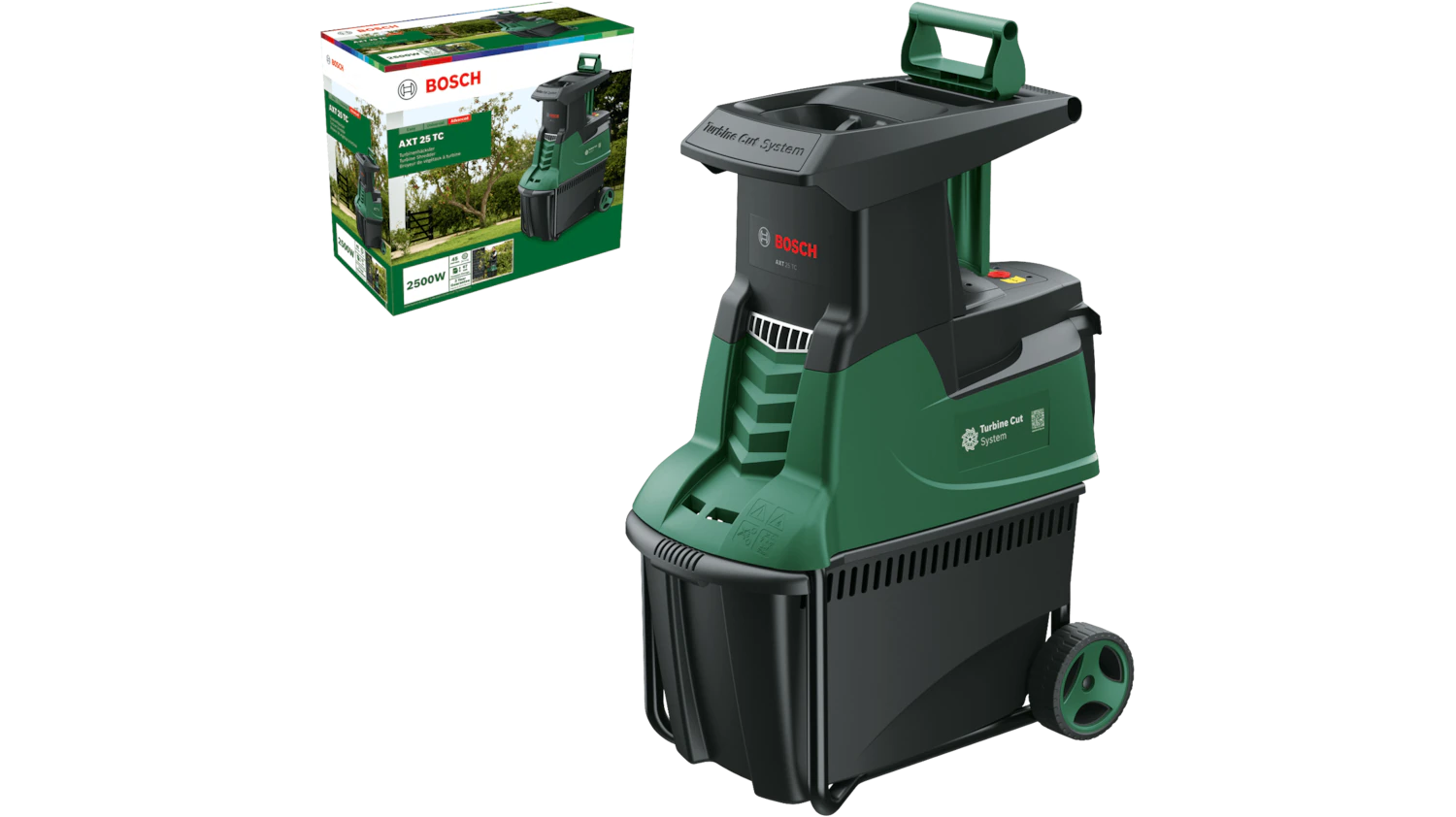 Bosch AXT 25 TC – Elektrische hakselaar – Opvangbak van 53 liter