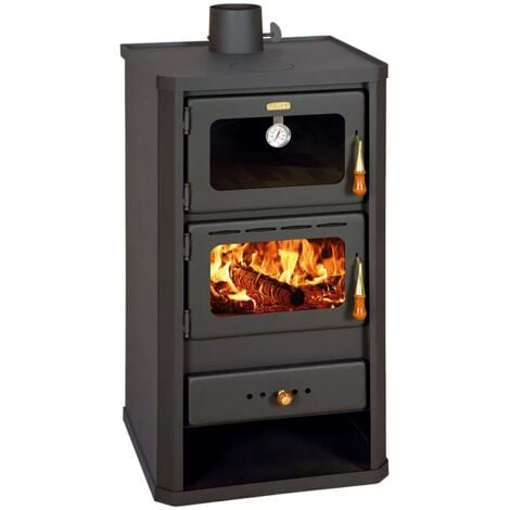 Estufa de leña con horno. Potencia calorífica: 12 kW. Modelo «Prity FM»