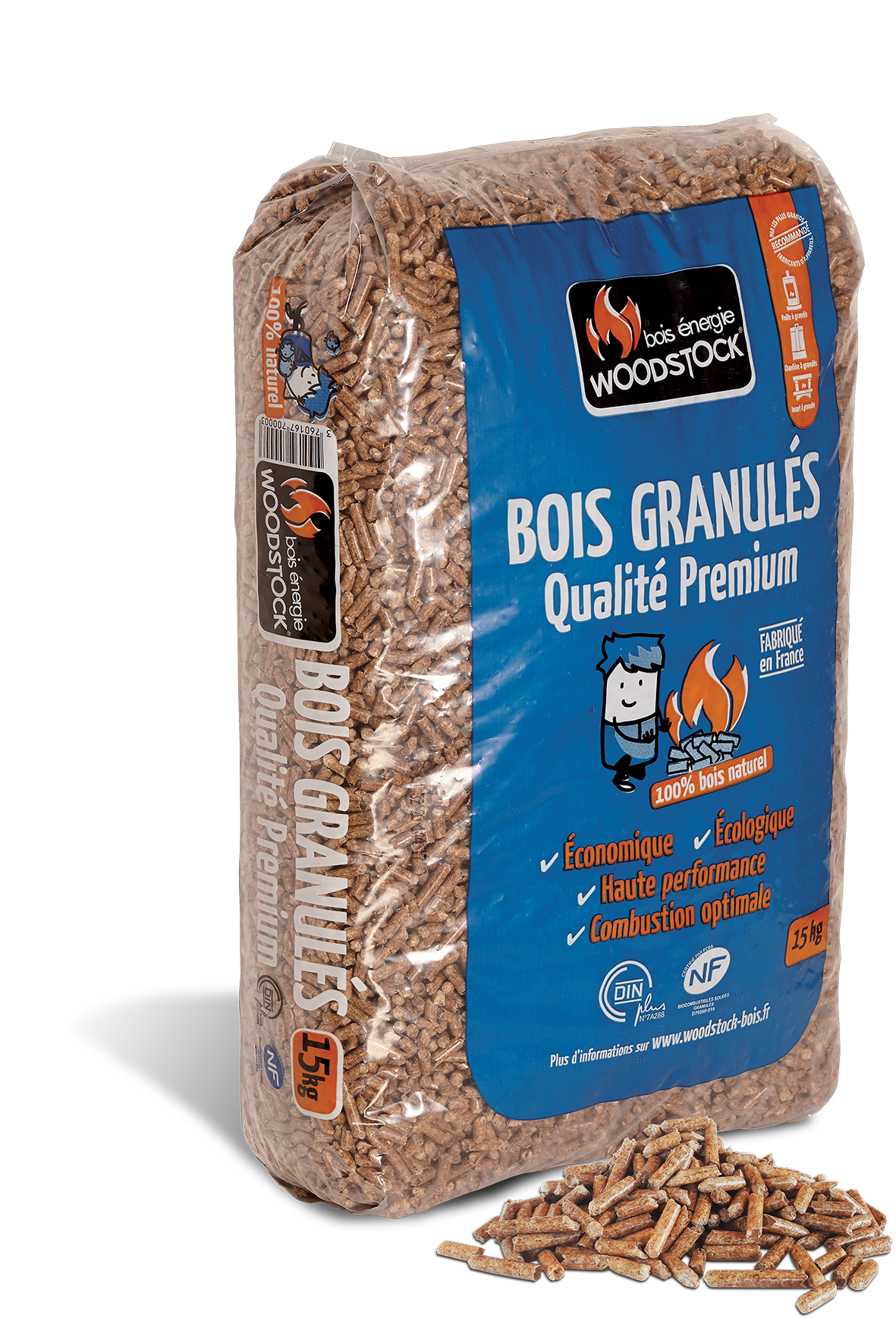Woodstock houtpellets – 78 zakken van elk 15 kg