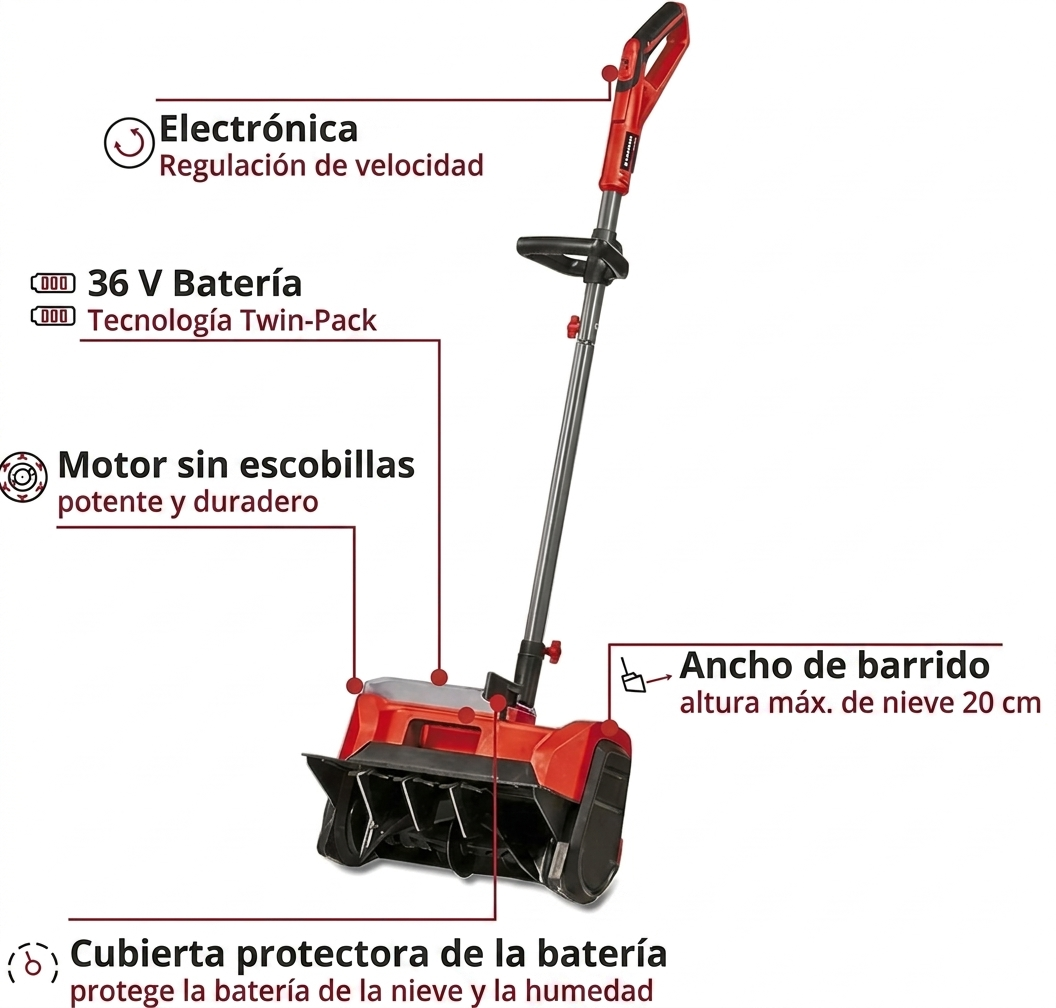Quitanieves a batería Einhell GE-St 36/40 Li E-Solo Power X-Change