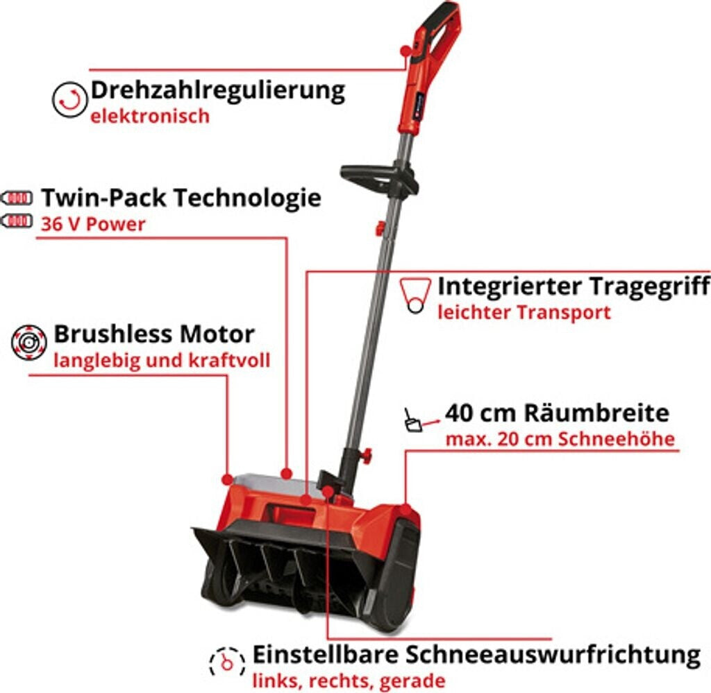 Einhell Accu Sneeuwruimer GE-ST 36/40 Li E-Solo Power X-Change