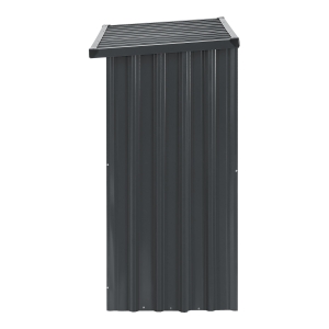 Estantería de imitación madera para exteriores de acero galvanizado, 156 × 80 × 152 cm, gris antracita