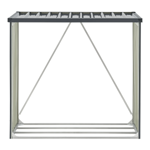 Estantería de imitación madera para exteriores de acero galvanizado, 156 × 80 × 152 cm, gris antracita