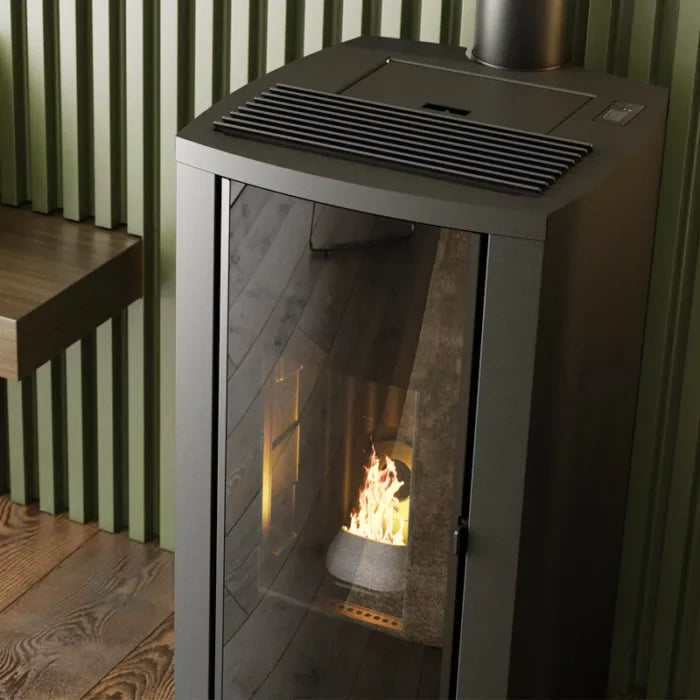 Estufa de pellets hermética (salida concéntrica superior) Cristallo Silenzio Up – 9,2 kW