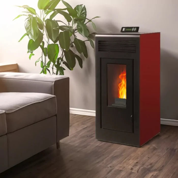 Estufa de pellets hermética (salida concéntrica hacia arriba) – Vulcano Up – 10,8 kW