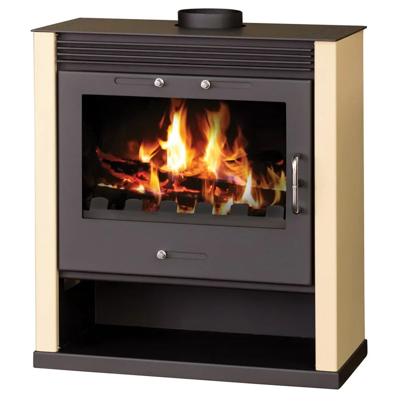 Houtkachel RUBIN, ivoorwit, 13 kW