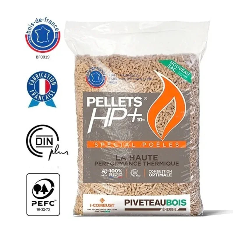 Pellets de madera Piveteau HP+ – 72 sacos de 15 kg cada uno